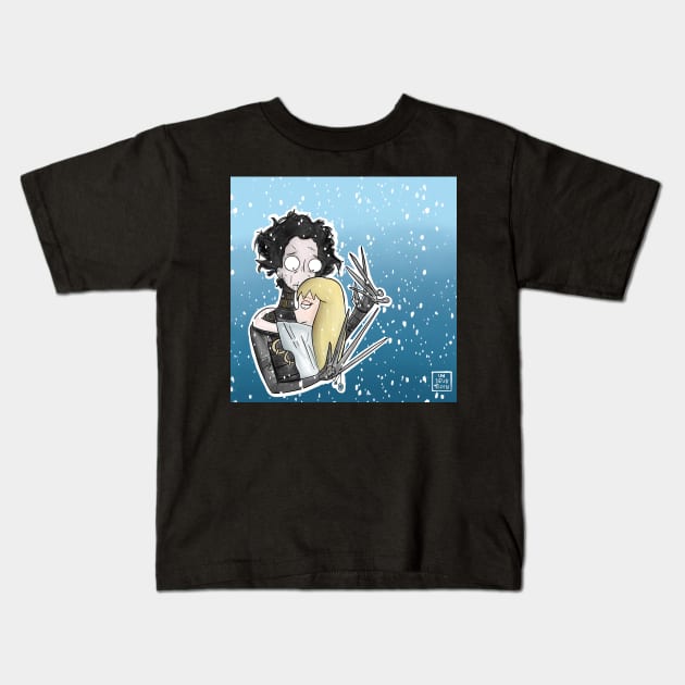 Edward scissorhands Kids T-Shirt by Undeuxtroisi